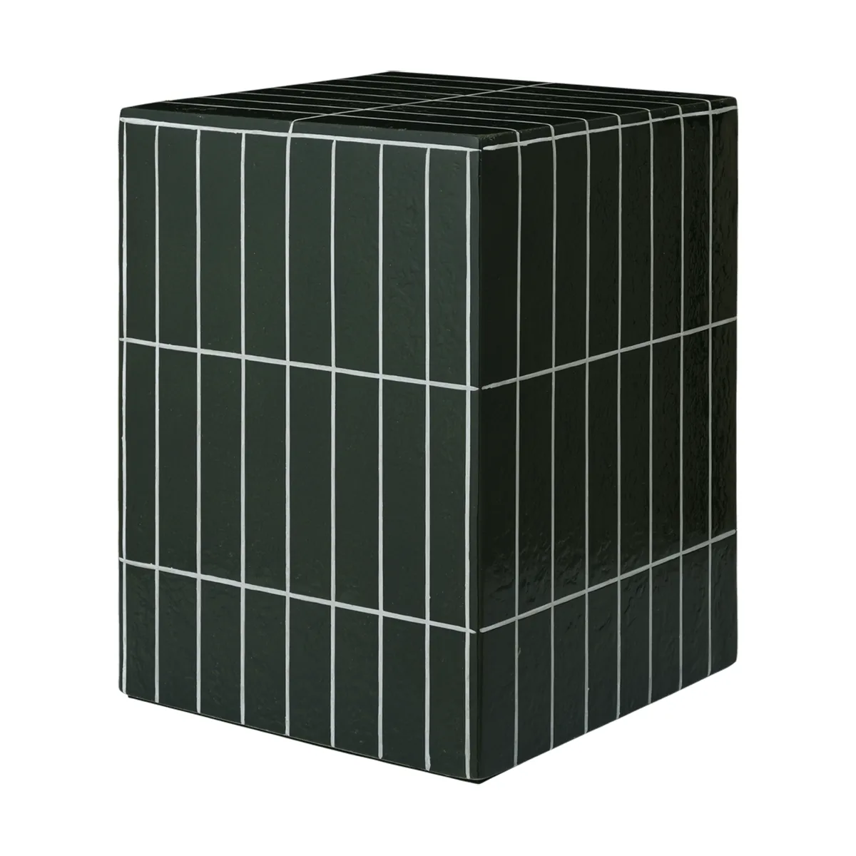 Mesa auxiliar Pillar, Dark green, 32×32×42 cm Ferm Living