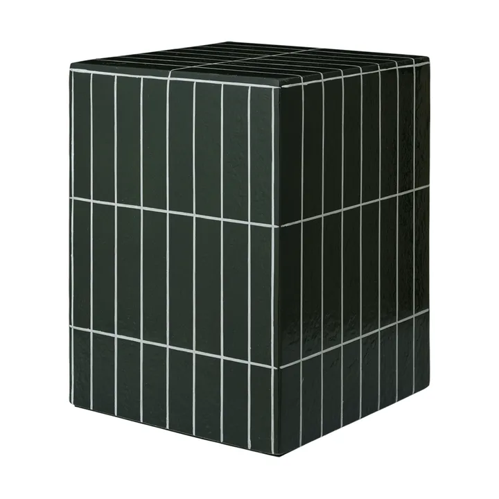 Mesa auxiliar Pillar - Dark green, 32×32×42 cm - Ferm Living