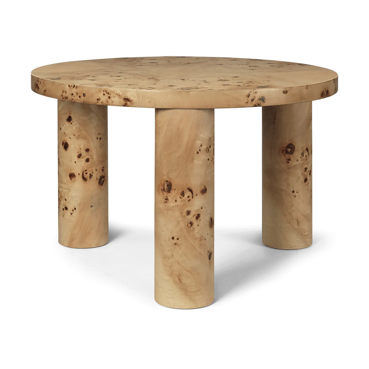 Mesa auxiliar Post small Ø65 cm, Burl veneer Ferm Living