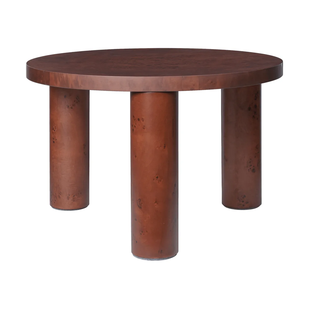 Mesa auxiliar Post small Ø65 cm, Dark stained burl Ferm Living