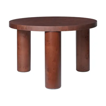 Mesa auxiliar Post small Ø65 cm - Dark stained burl - Ferm Living