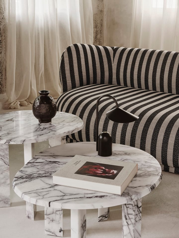 Mesa auxiliar Taula Ø54,4x45 cm, White-charcoal Ferm Living