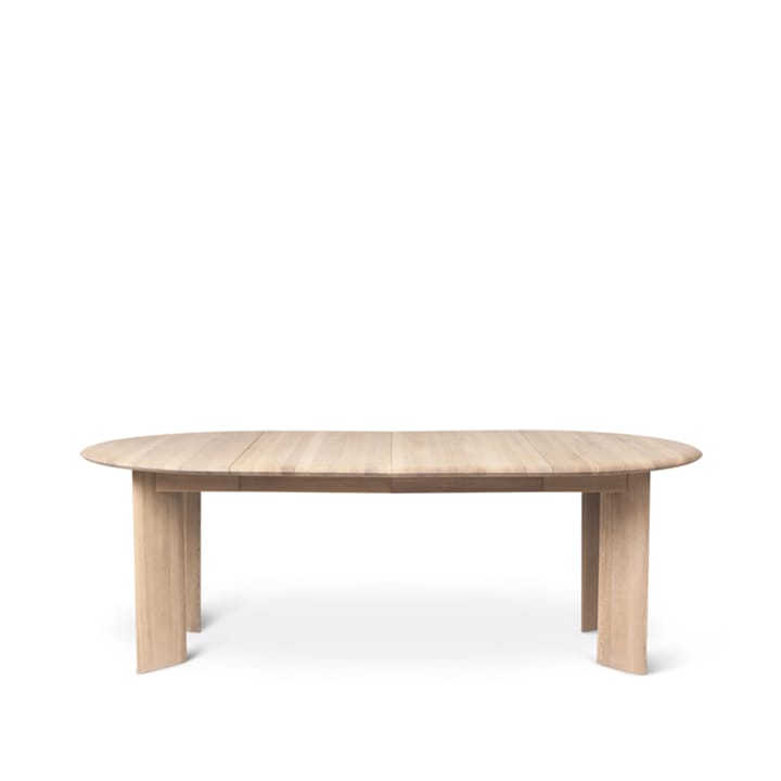 Mesa Bevel Extendable - Oak white oiled, incl. 2 tableros de extensión de 50 cm - Ferm LIVING