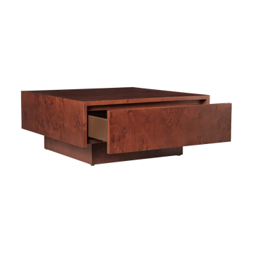 Mesa de centro Burl storage 70x70 cm - Dark stained burl - Ferm Living