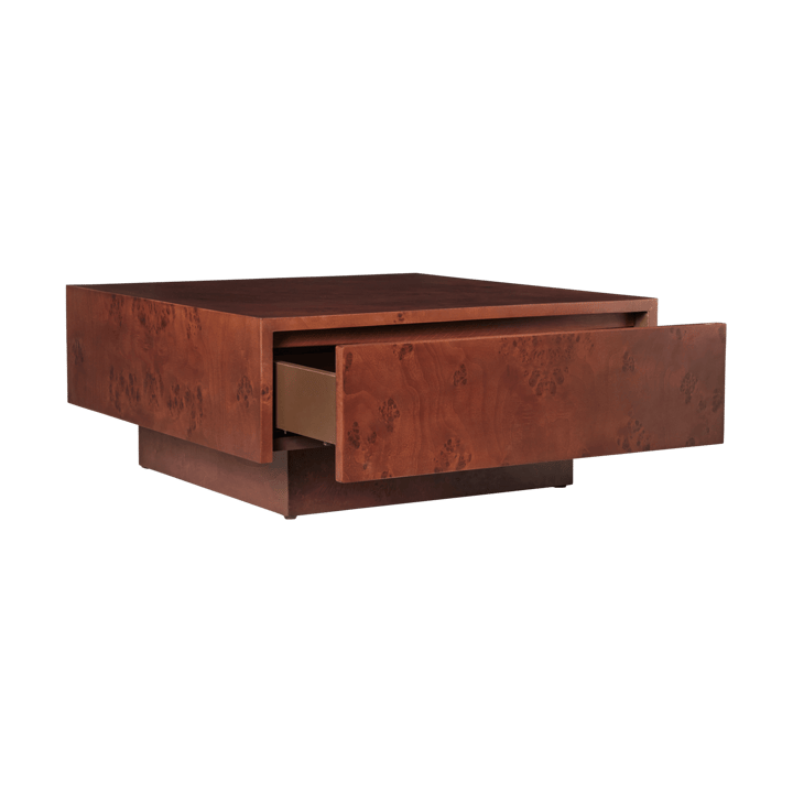 Mesa de centro Burl storage 70x70 cm, Dark stained burl Ferm Living