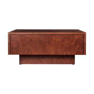 Mesa de centro Burl storage 70x70 cm - Dark stained burl - Ferm Living