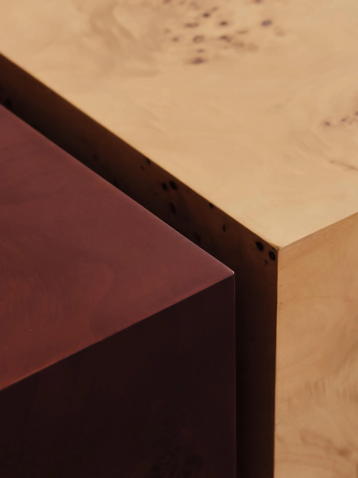 Mesa de centro Burl storage 70x70 cm, Dark stained burl Ferm Living