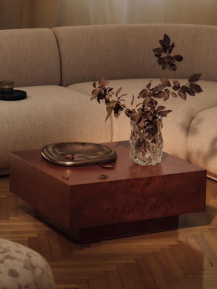 Mesa de centro Burl storage 70x70 cm, Dark stained burl Ferm Living