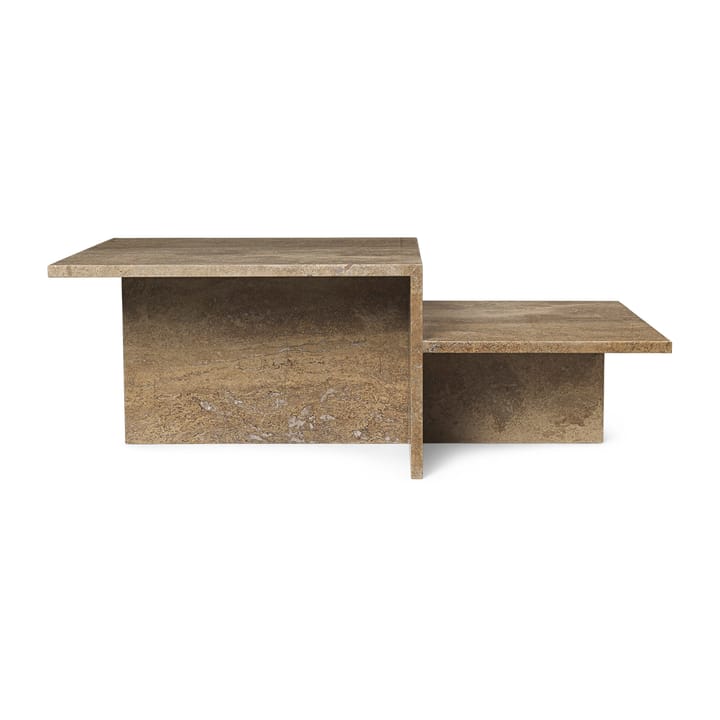 Mesa de centro Distinct, Dark Brown Travertine Ferm Living