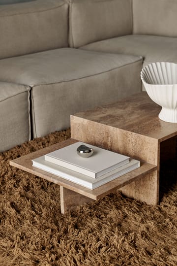 Mesa de centro Distinct - Dark Brown Travertine - Ferm Living