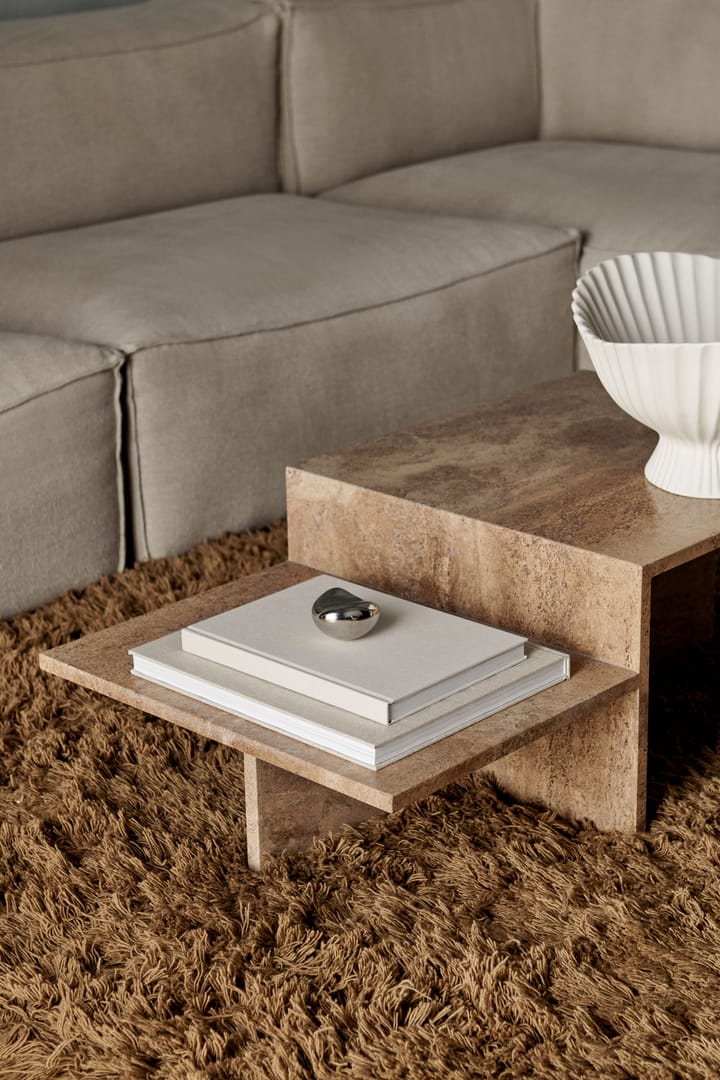 Mesa de centro Distinct, Dark Brown Travertine Ferm Living
