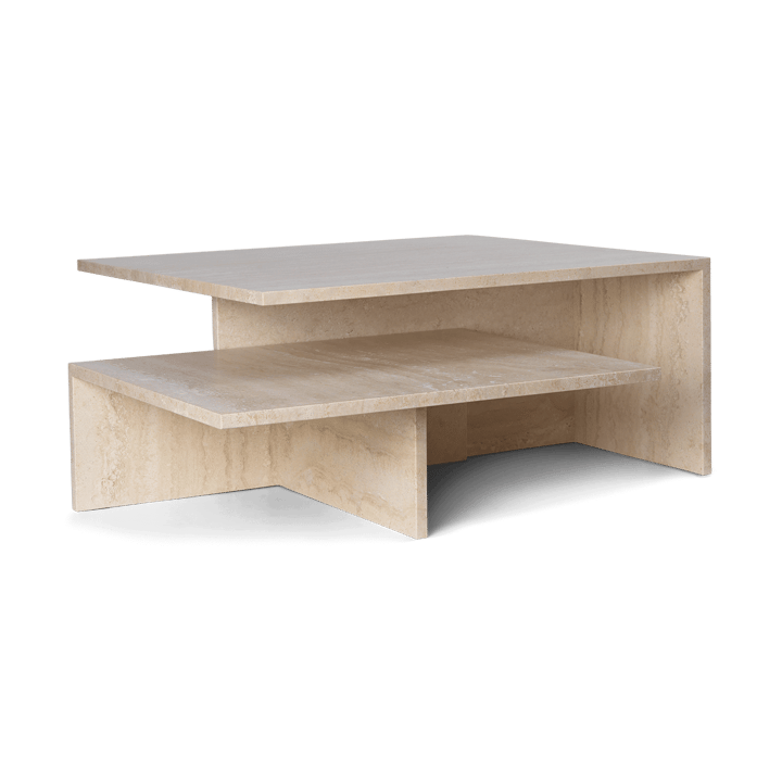Mesa de centro Distinct Grande Duo 133x70x35 cm - Travertino - Ferm Living