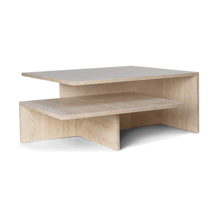 Mesa de centro Distinct Grande Duo 133x70x35 cm - Travertino - Ferm LIVING