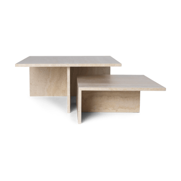 Mesa de centro Distinct Grande Duo 133x70x35 cm - Travertino - Ferm Living
