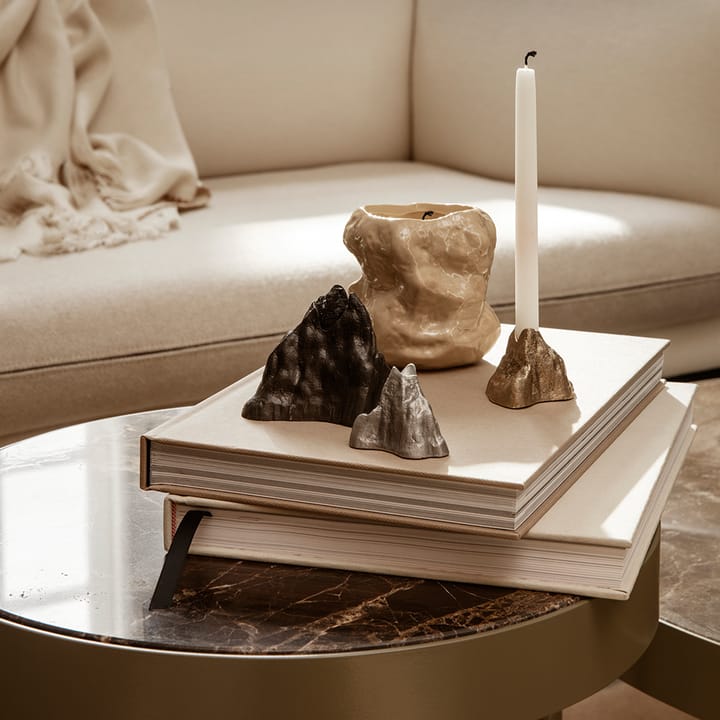 Mesa de centro Marble Table, Mármol negro, large, base negra Ferm Living