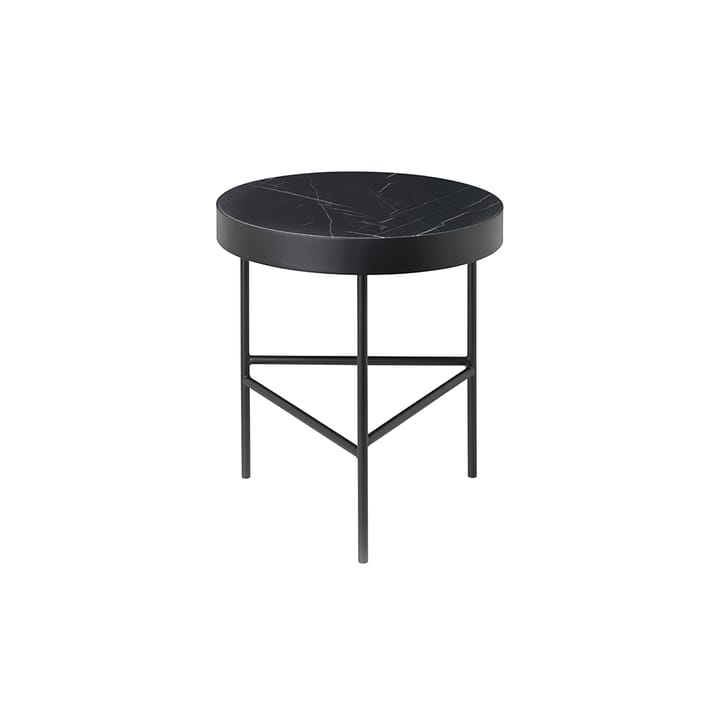 Mesa de centro Marble Table - Mármol negro, medium, base negra - Ferm Living