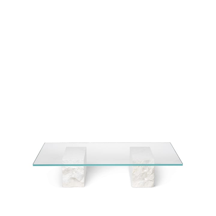 Mesa de centro Mineral - Vidrio, base de mármol - Ferm LIVING