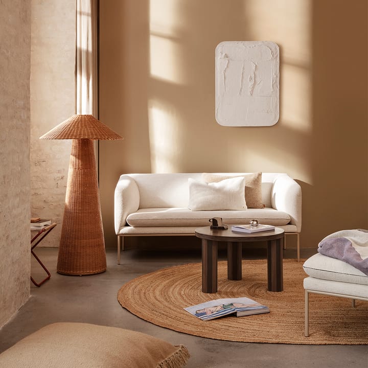Mesa de centro Post, Oak smoked, small, lines Ferm Living