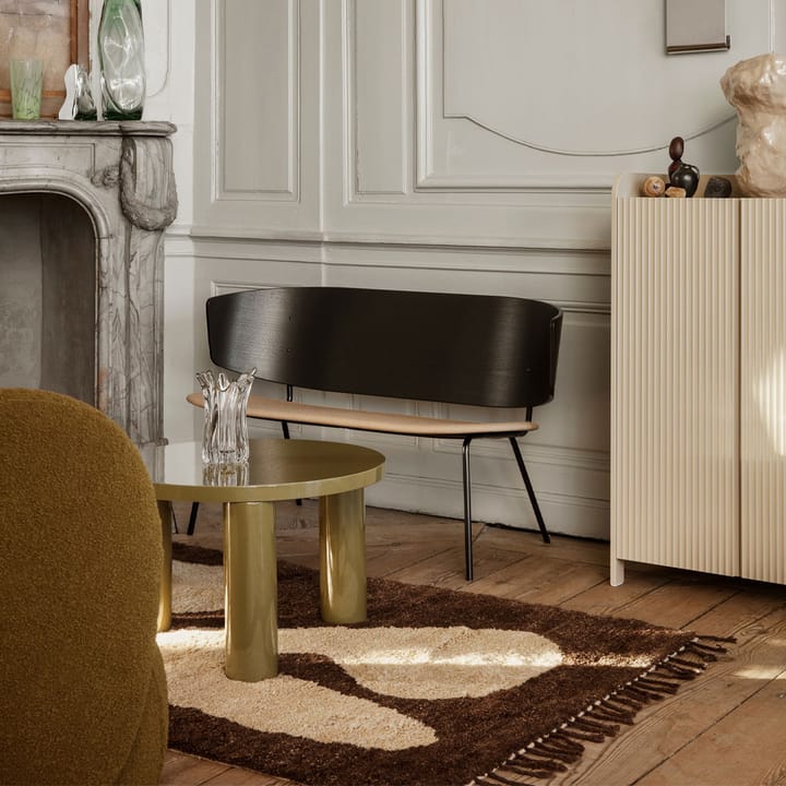 Mesa de centro Post, Oak smoked, small, lines Ferm Living