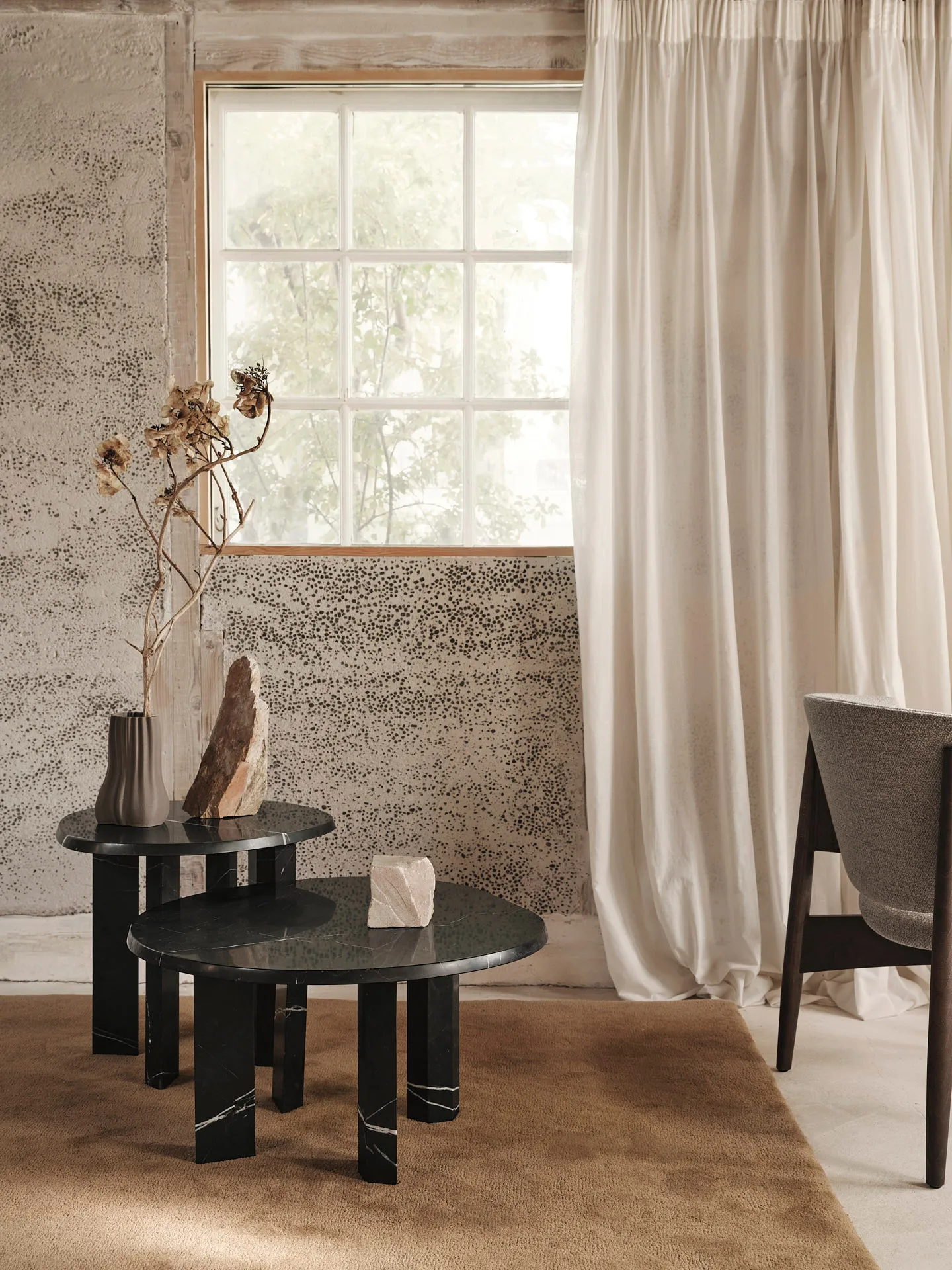 Mesa de centro Taula Ø67x35 cm, Black Ferm Living