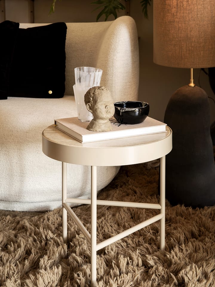 Mesa de centro Travertine Ø40 cm, Cashmere Ferm Living