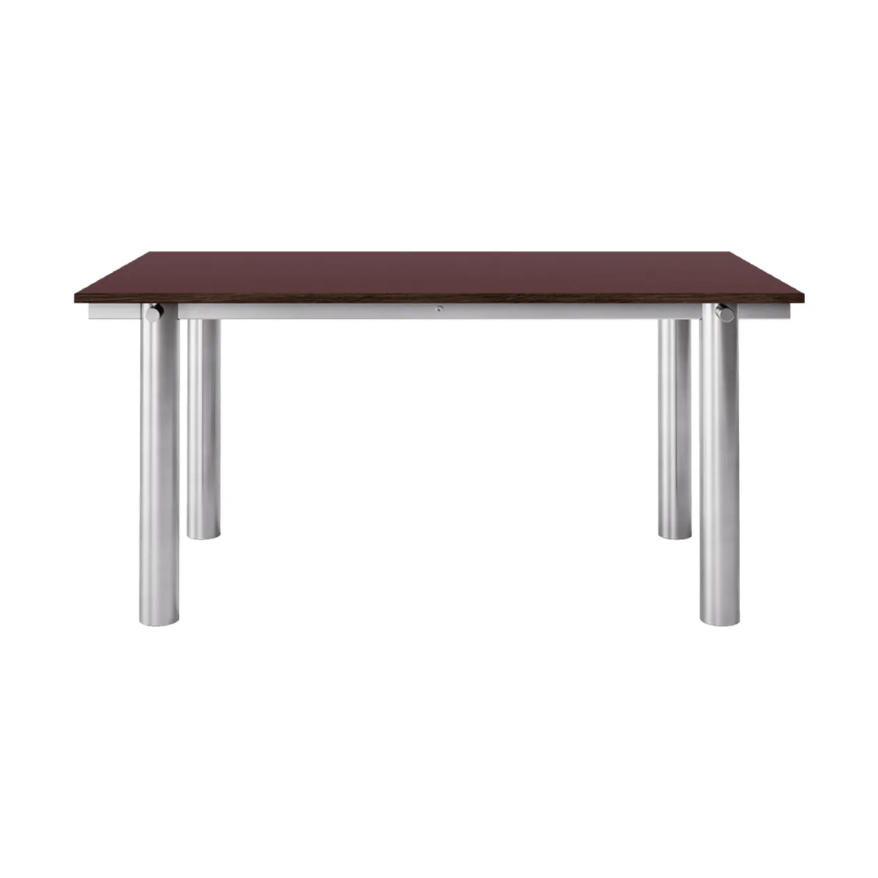 Mesa de comedor Atura, Brushed stainless steel-burgundy, 90x160 cm Ferm Living