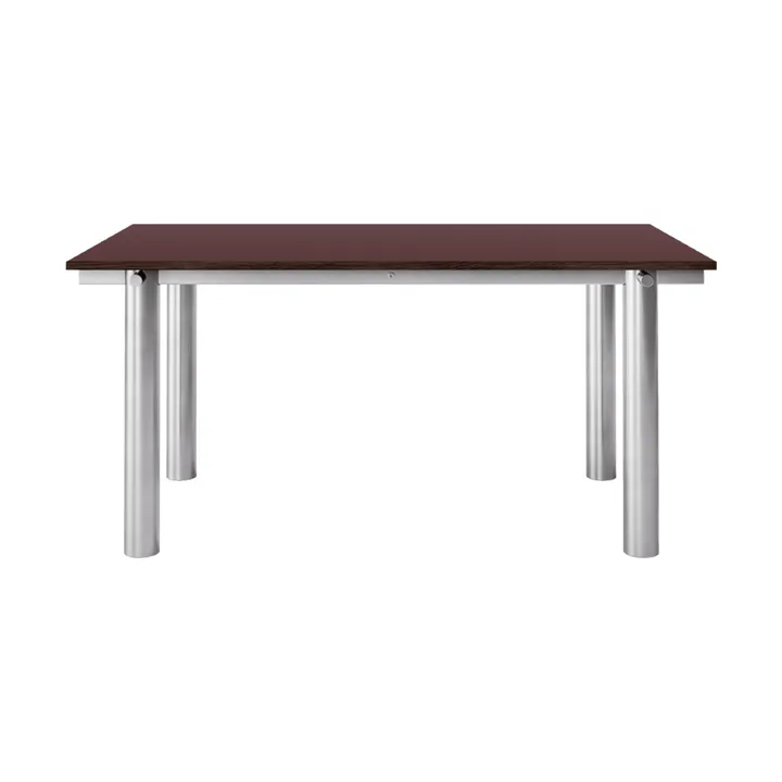Mesa de comedor Atura - Brushed stainless steel-burgundy, 90x160 cm - Ferm Living