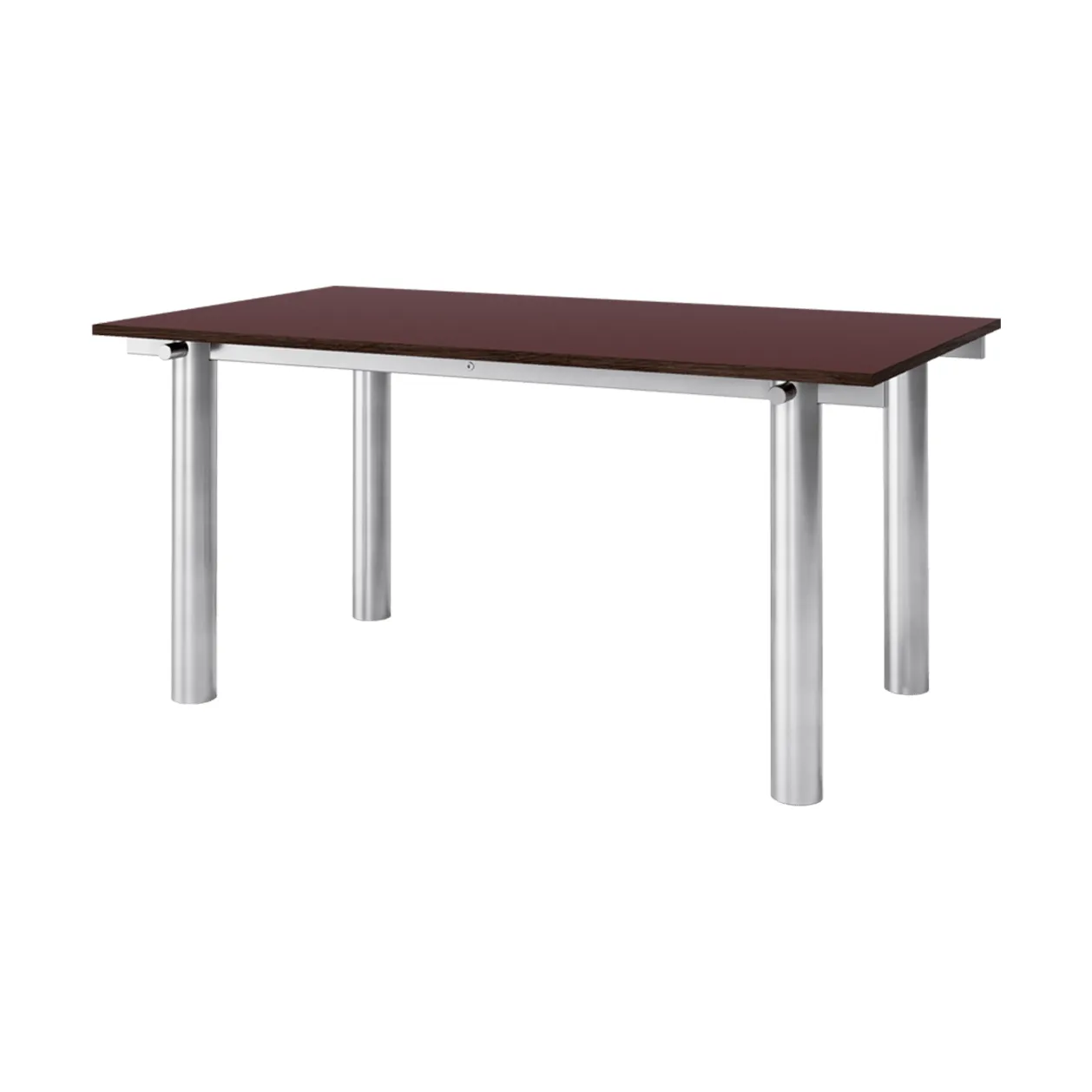 Mesa de comedor Atura, Brushed stainless steel-burgundy, 90x160 cm Ferm Living