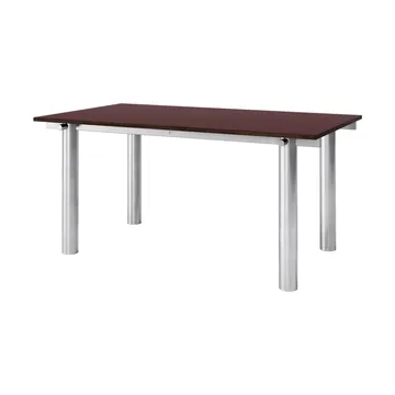 Mesa de comedor Atura - Brushed stainless steel-burgundy, 90x160 cm - Ferm Living