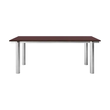 Mesa de comedor Atura - Brushed stainless steel-burgundy, 90x200 cm - Ferm Living