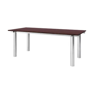 Mesa de comedor Atura - Brushed stainless steel-burgundy, 90x200 cm - Ferm Living