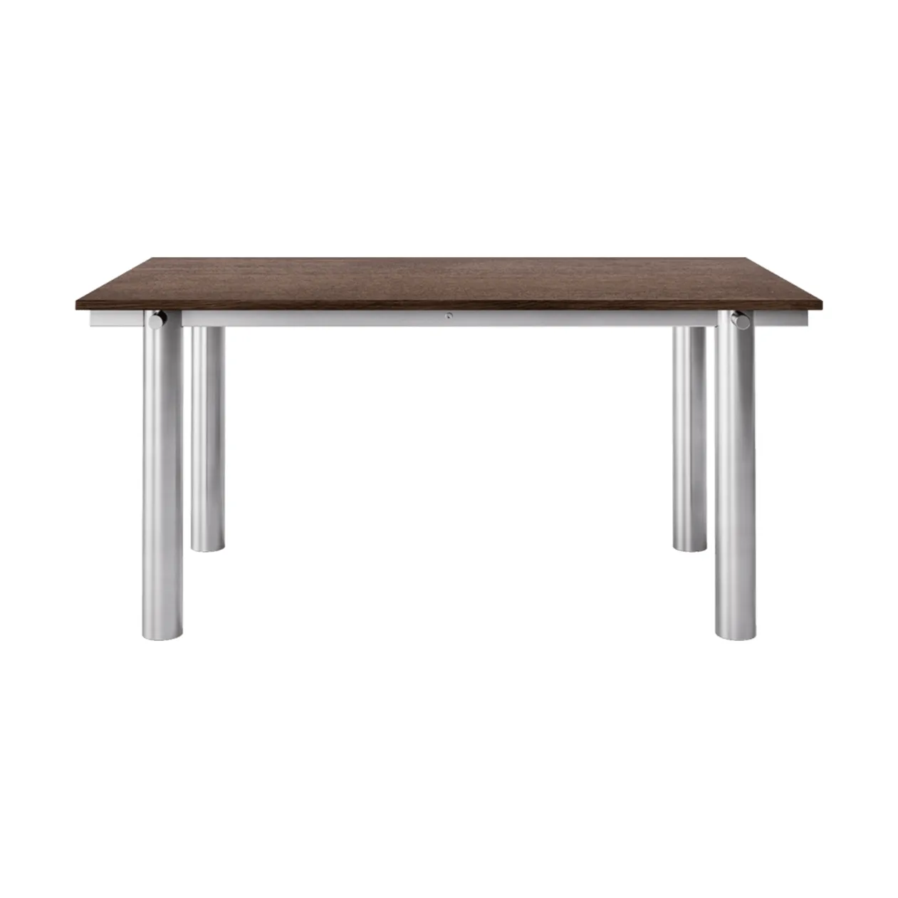 Mesa de comedor Atura, Brushed stainless steel-dark stained oak, 90x160 cm Ferm Living