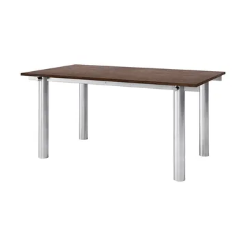 Mesa de comedor Atura - Brushed stainless steel-dark stained oak, 90x160 cm - Ferm Living