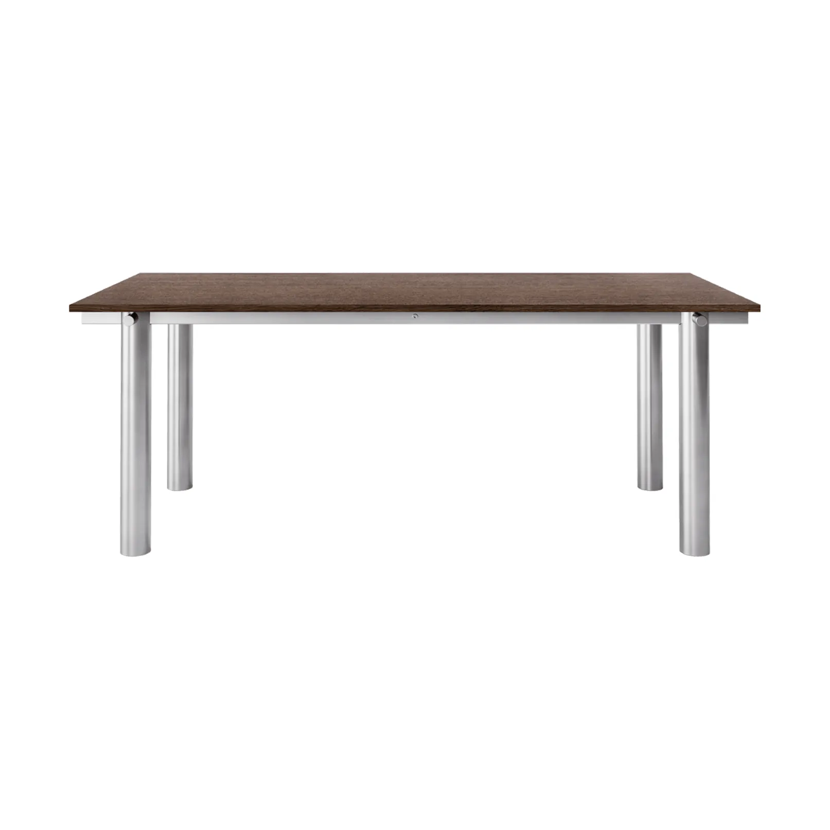 Mesa de comedor Atura, Brushed stainless steel-dark stained oak, 90x200 cm Ferm Living