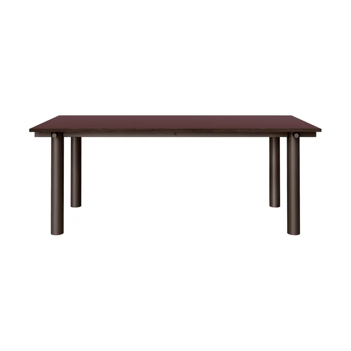 Mesa de comedor Atura - Dark chocolate-burgundy, 90x200 cm - Ferm Living