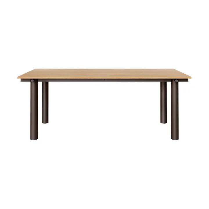 Mesa de comedor Atura - Dark chocolate-chapado en roble, 90x200 cm - Ferm Living