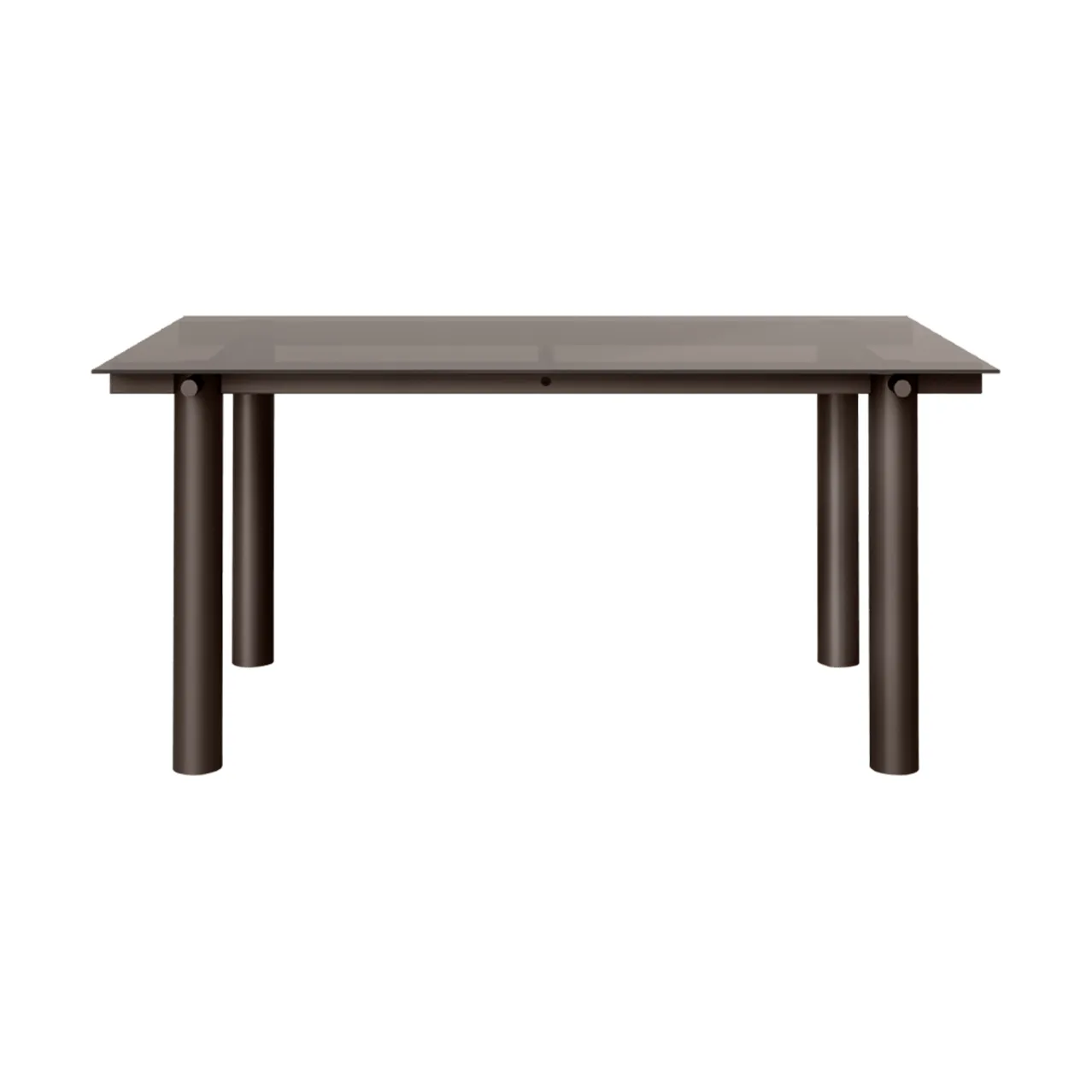 Mesa de comedor Atura, Dark chocolate-dark tinted glass, 90x160 cm Ferm Living