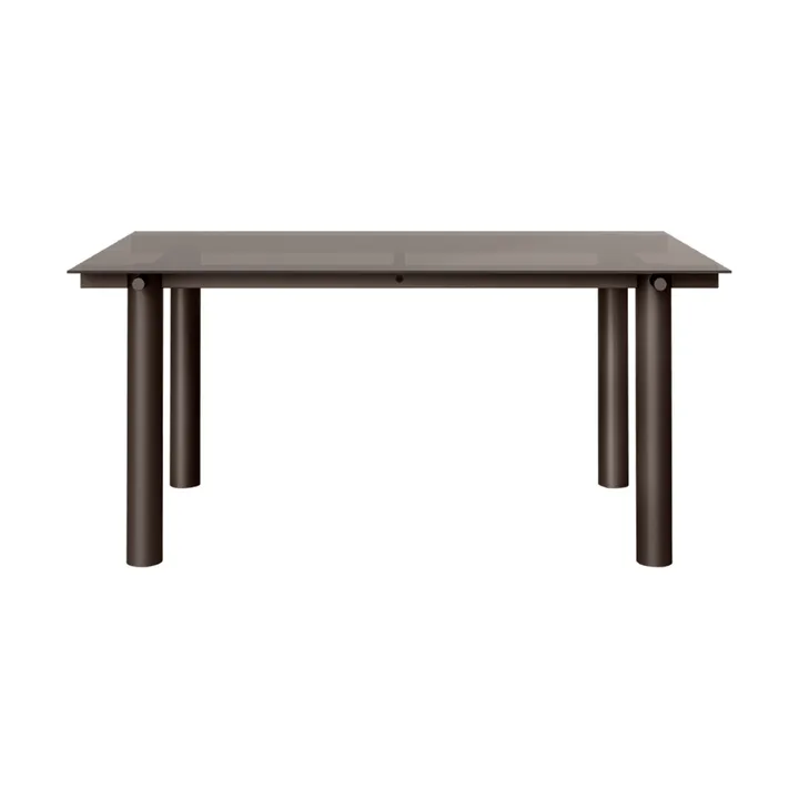Mesa de comedor Atura - Dark chocolate-dark tinted glass, 90x160 cm - Ferm Living