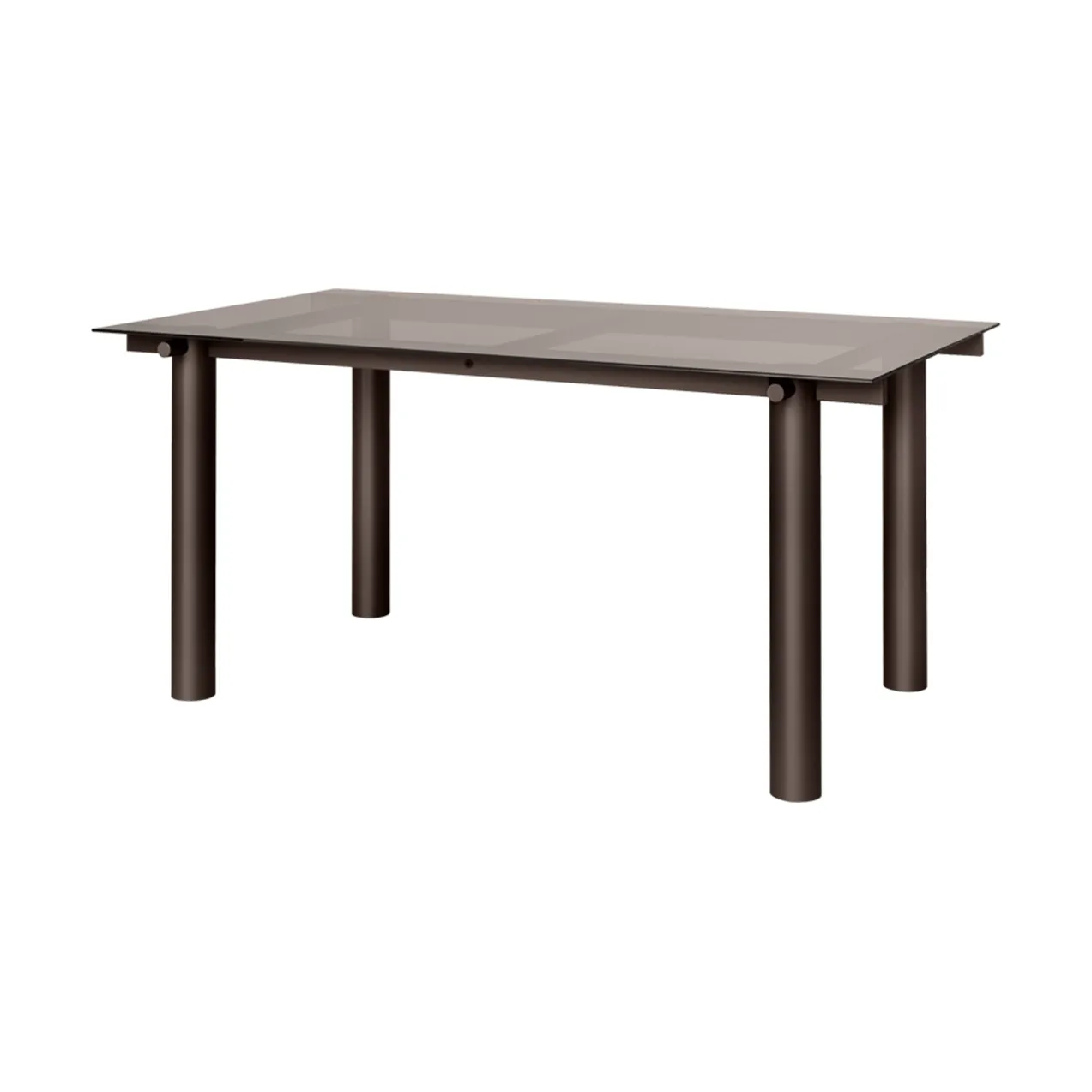 Mesa de comedor Atura, Dark chocolate-dark tinted glass, 90x160 cm Ferm Living