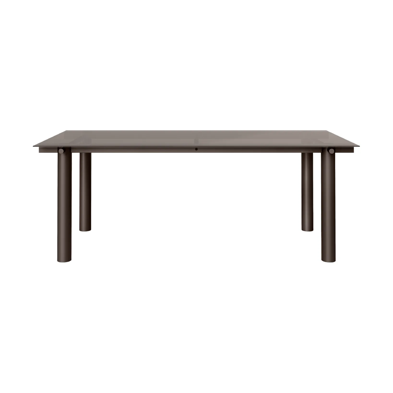 Mesa de comedor Atura, Dark chocolate-dark tinted glass, 90x200 cm Ferm Living