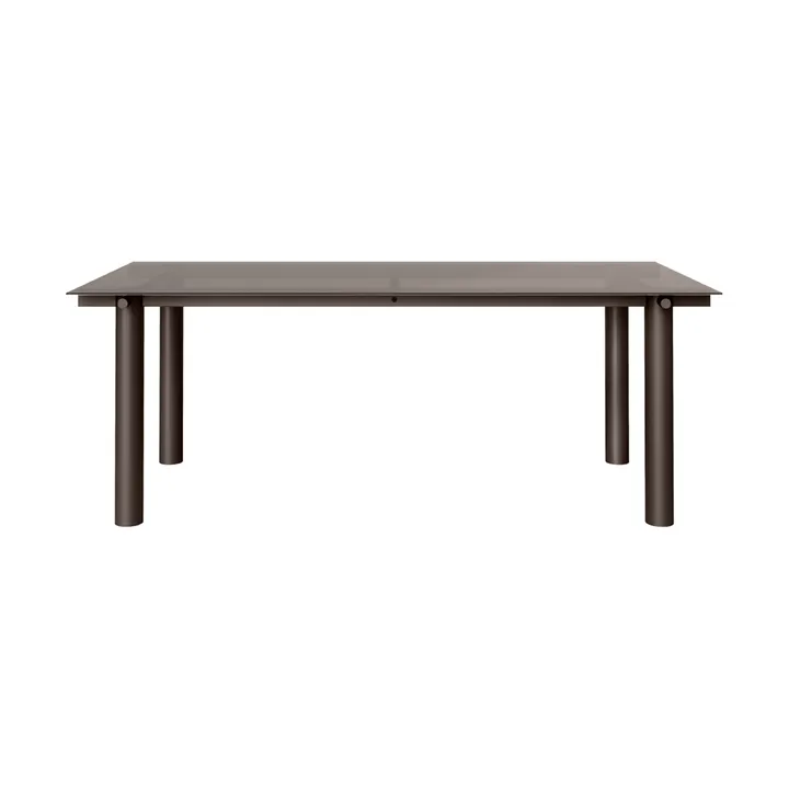 Mesa de comedor Atura - Dark chocolate-dark tinted glass, 90x200 cm - Ferm Living