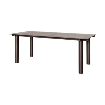 Mesa de comedor Atura - Dark chocolate-dark tinted glass, 90x200 cm - Ferm Living