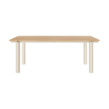 Mesa de comedor Atura - Light cashmere-chapado de roble, 90x200 cm - Ferm Living