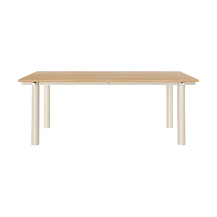Mesa de comedor Atura - Light cashmere-chapado de roble, 90x200 cm - Ferm Living