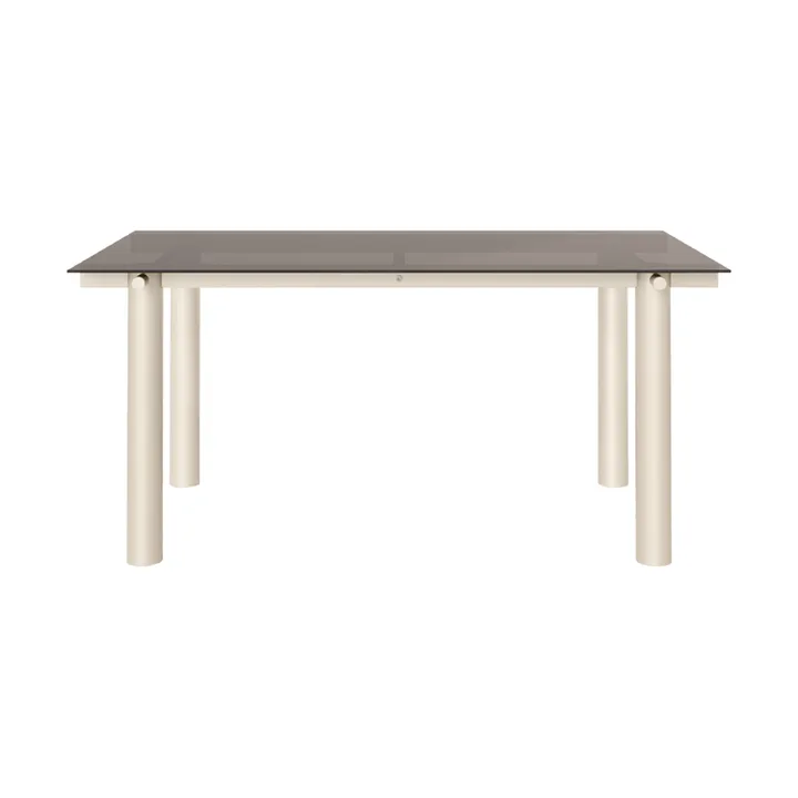 Mesa de comedor Atura - Light cashmere-dark tinted glass, 90x160 cm - Ferm Living