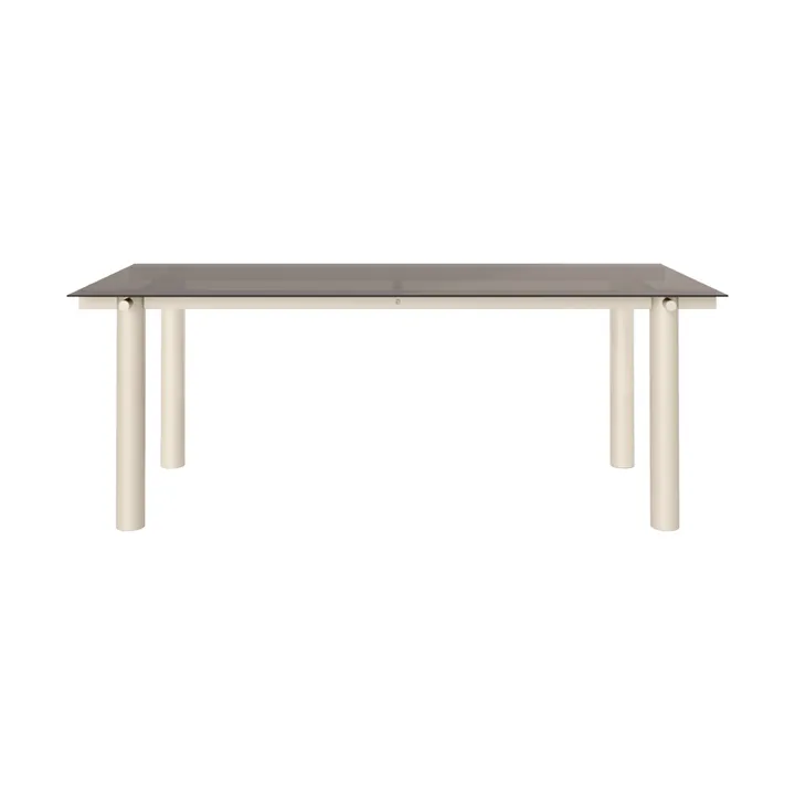 Mesa de comedor Atura - Light cashmere-dark tinted glass, 90x200 cm - Ferm Living