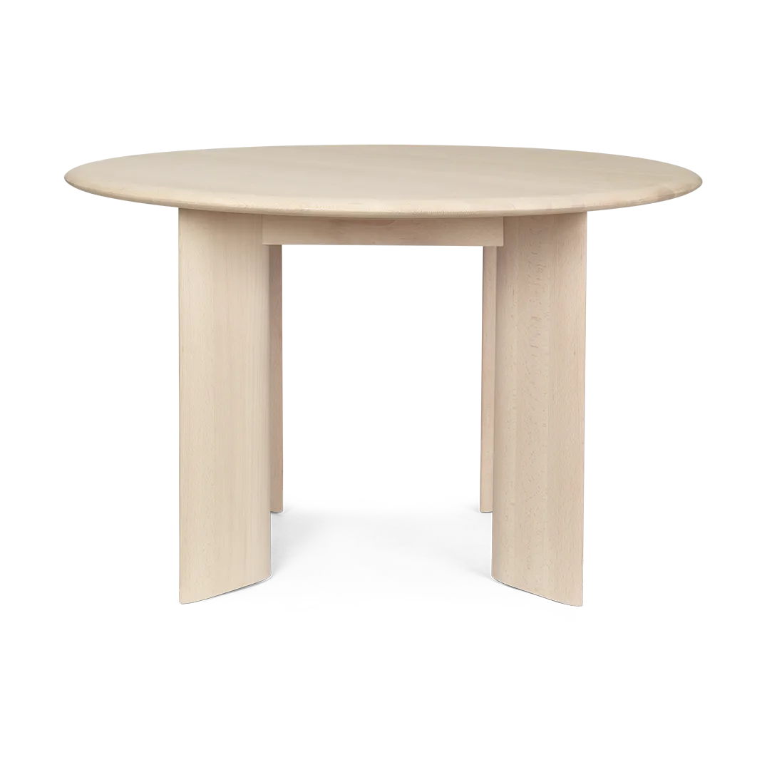 Mesa de comedor Bevel Ø117 cm, Haya blanca aceitada Ferm Living
