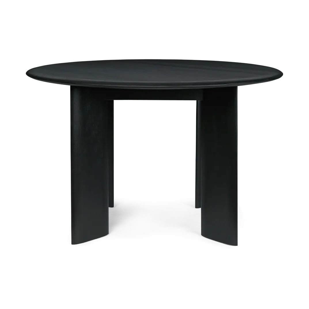 Mesa de comedor Bevel Ø117 cm, Haya negra aceitada Ferm Living