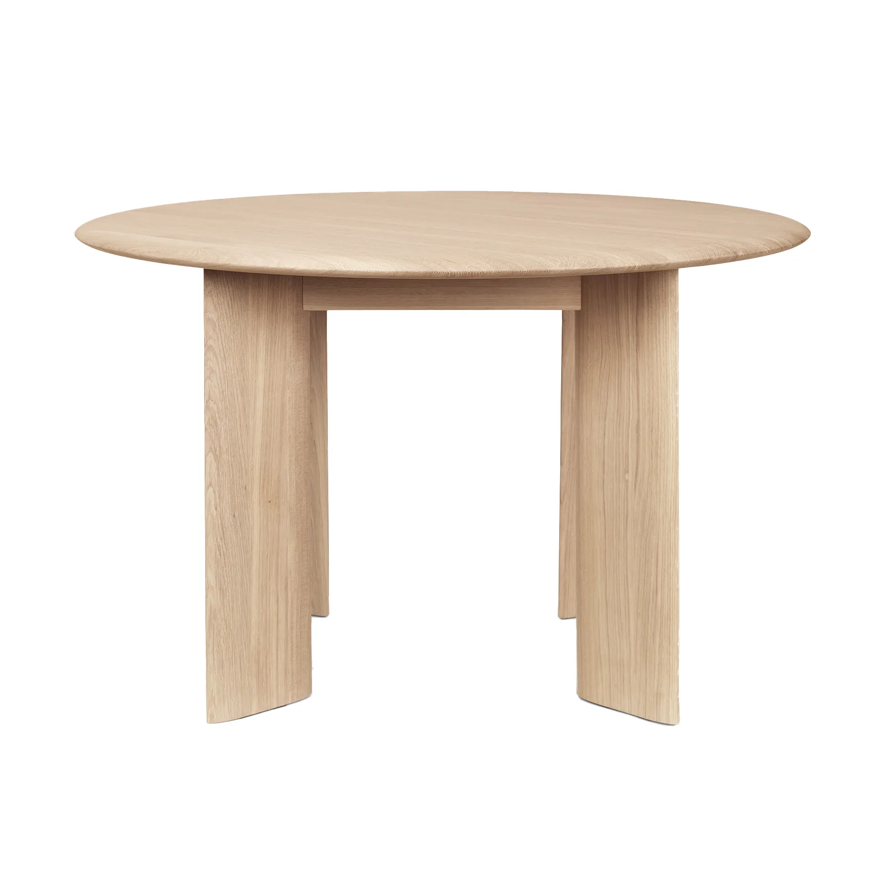 Mesa de comedor Bevel Ø117 cm, Roble aceitado blanco Ferm Living