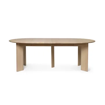 Mesa de comedor Bevel Extendable - Haya blanca aceitada, incluye 2 hojas de extensión - Ferm Living